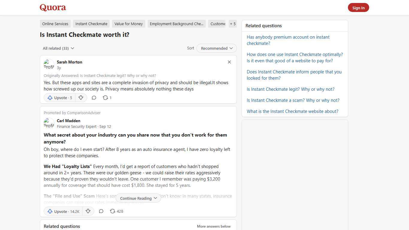 Is Instant Checkmate worth it? - Quora